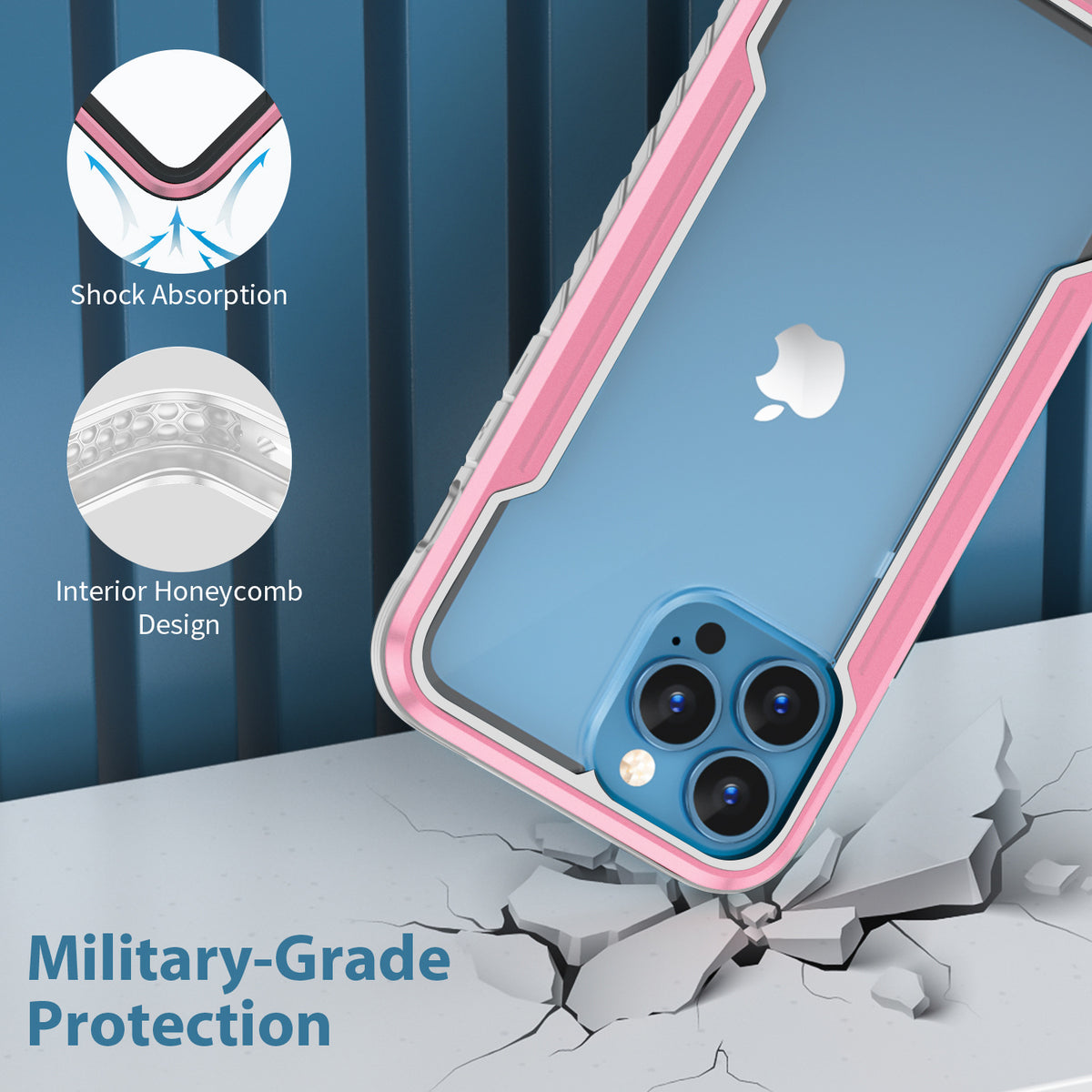 iPhone 14 Pro Max 2-in-1 Armor Case with Metal Frame