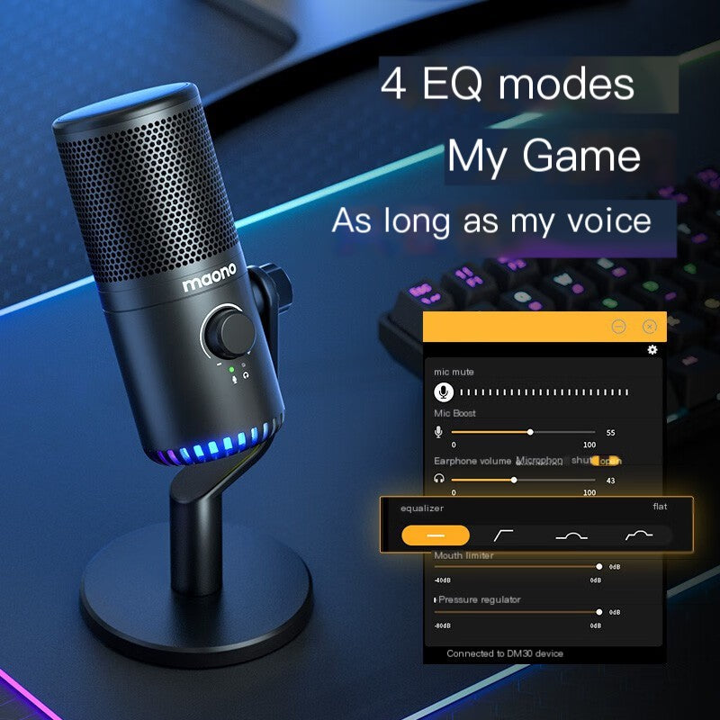 DM30 Gaming Microphone with Noise Reduction for Streaming