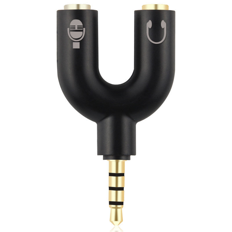 3.5mm Audio Splitter U-Type Adapter for Headphones