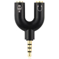 3.5mm Audio Splitter U-Type Adapter for Headphones